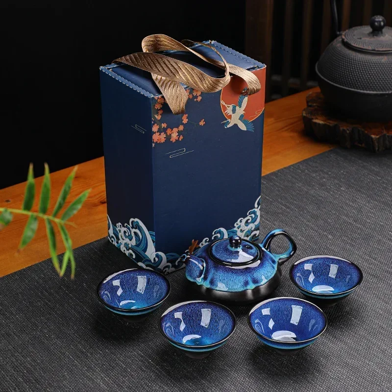 Korean Tea Set - Classical Design Teapot Sets Gift Bag