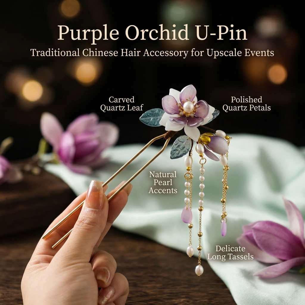 Hanbok Hair Pin - Alloy U Shaped Hair Pin With