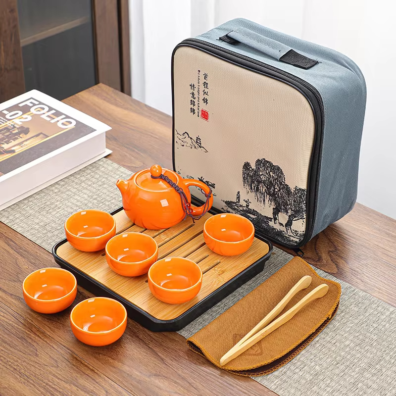 Korean Tea Set - Chinese Kung Fu Travel Set, Ceramic