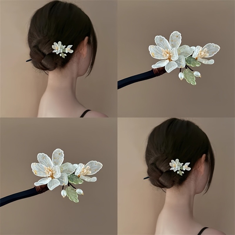 Hanbok Hair Pin - 1PC New Chinese Magnolia Flower Ball