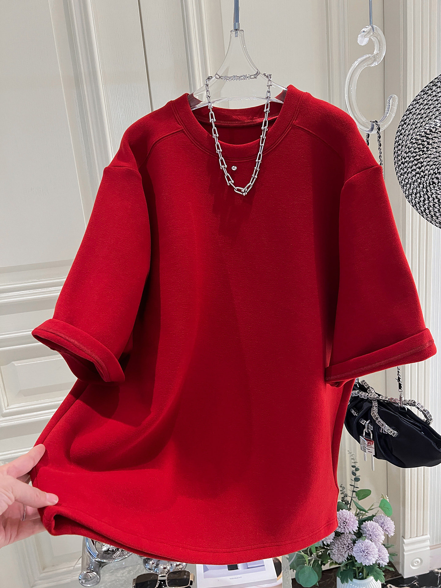 Korean Daily Lifestyle - plus Size Women's Thickened Short Sleeve