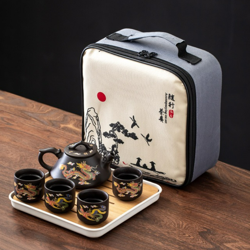 Korean Tea Set - Chinese Style Color-changing Tea Set Purple