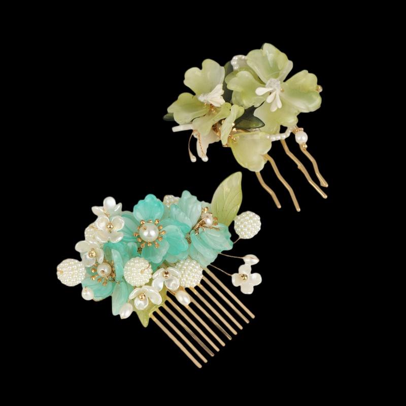 1Pcs Cool Jade Orchid Flower H - огляд і ціна Hanbok Hair Pin