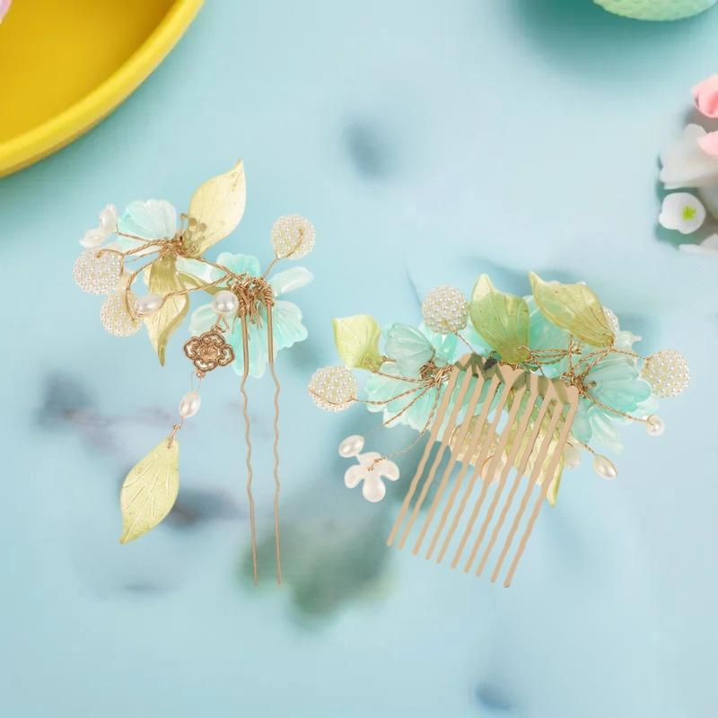 1Pcs Cool Jade Orchid Flower H - огляд і ціна Hanbok Hair Pin