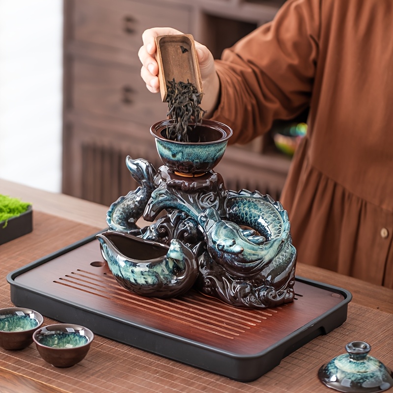 Coiling Dragon Ceramic Teapot  - огляд і ціна Korean Tea Set
