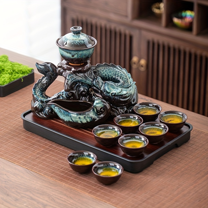 Coiling Dragon Ceramic Teapot  - огляд і ціна Korean Tea Set