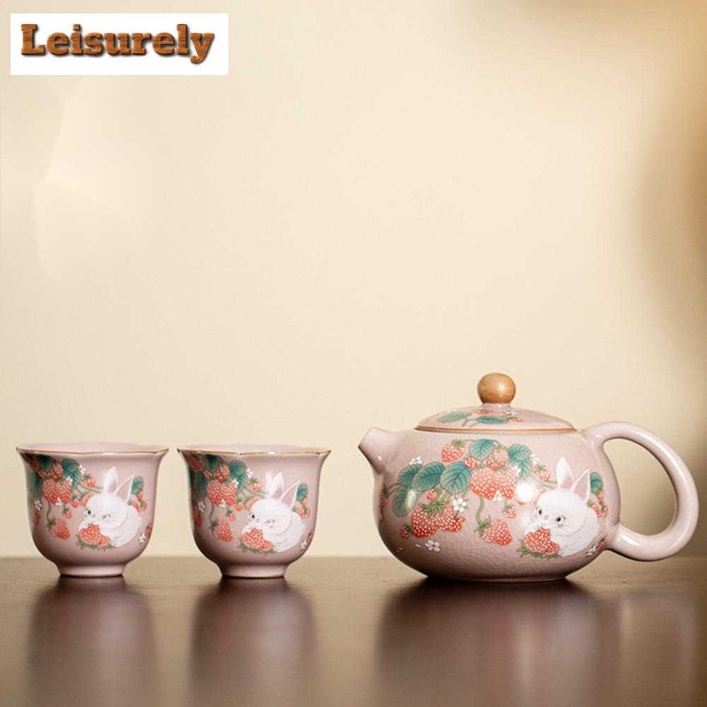 Antique Pink Ru Kiln Teacup St - огляд і ціна Korean Tea Set