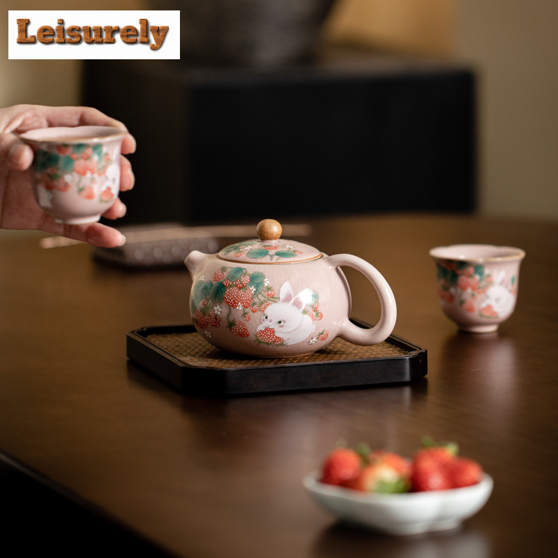 Antique Pink Ru Kiln Teacup St - огляд і ціна Korean Tea Set