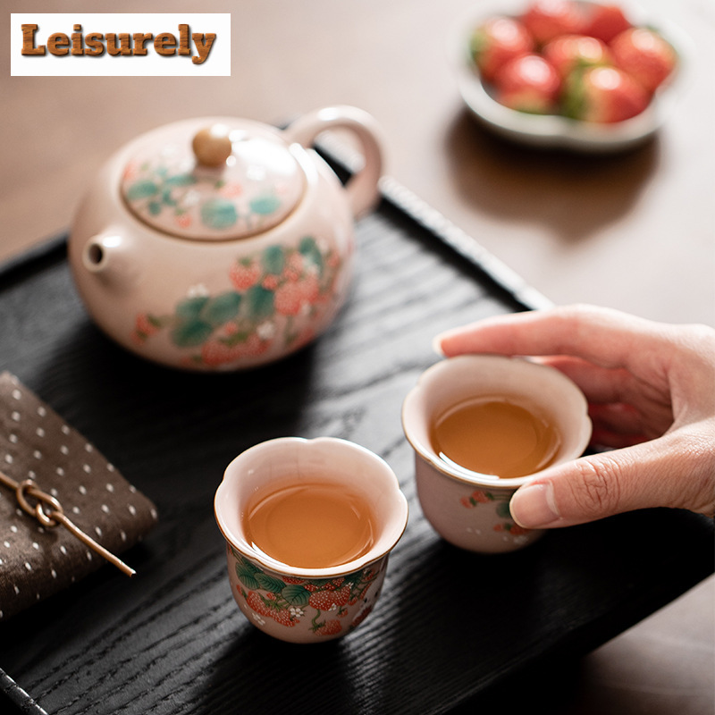 Antique Pink Ru Kiln Teacup St - огляд і ціна Korean Tea Set