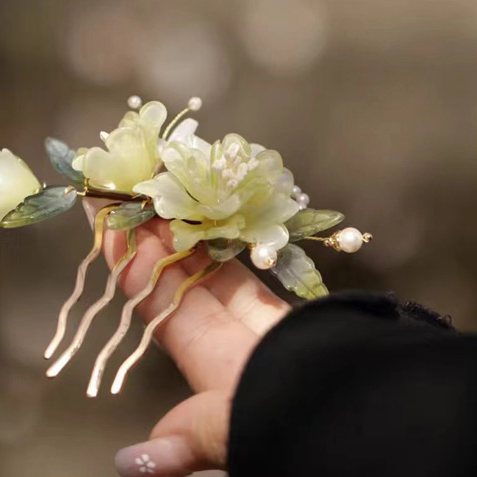 Flower U-shaped Hairpin Chines - огляд і ціна Hanbok Hair Pin