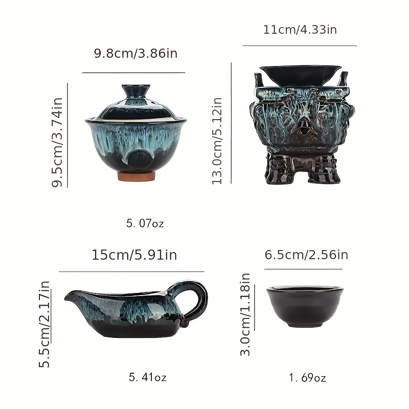 Imperial Dragon Tripod Ceramic - огляд і ціна Korean Tea Set