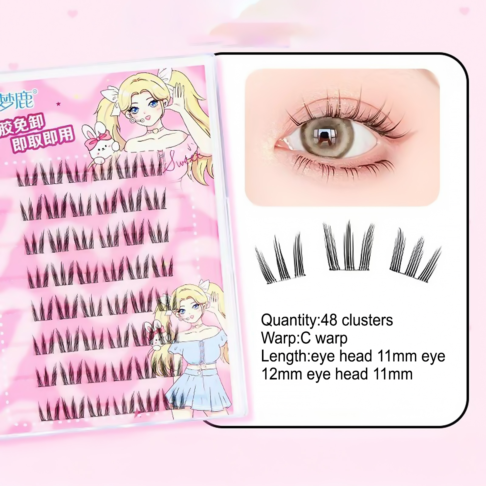 Women DIY Curling Eyelash Clus - огляд і ціна Korean Daily Lifestyle