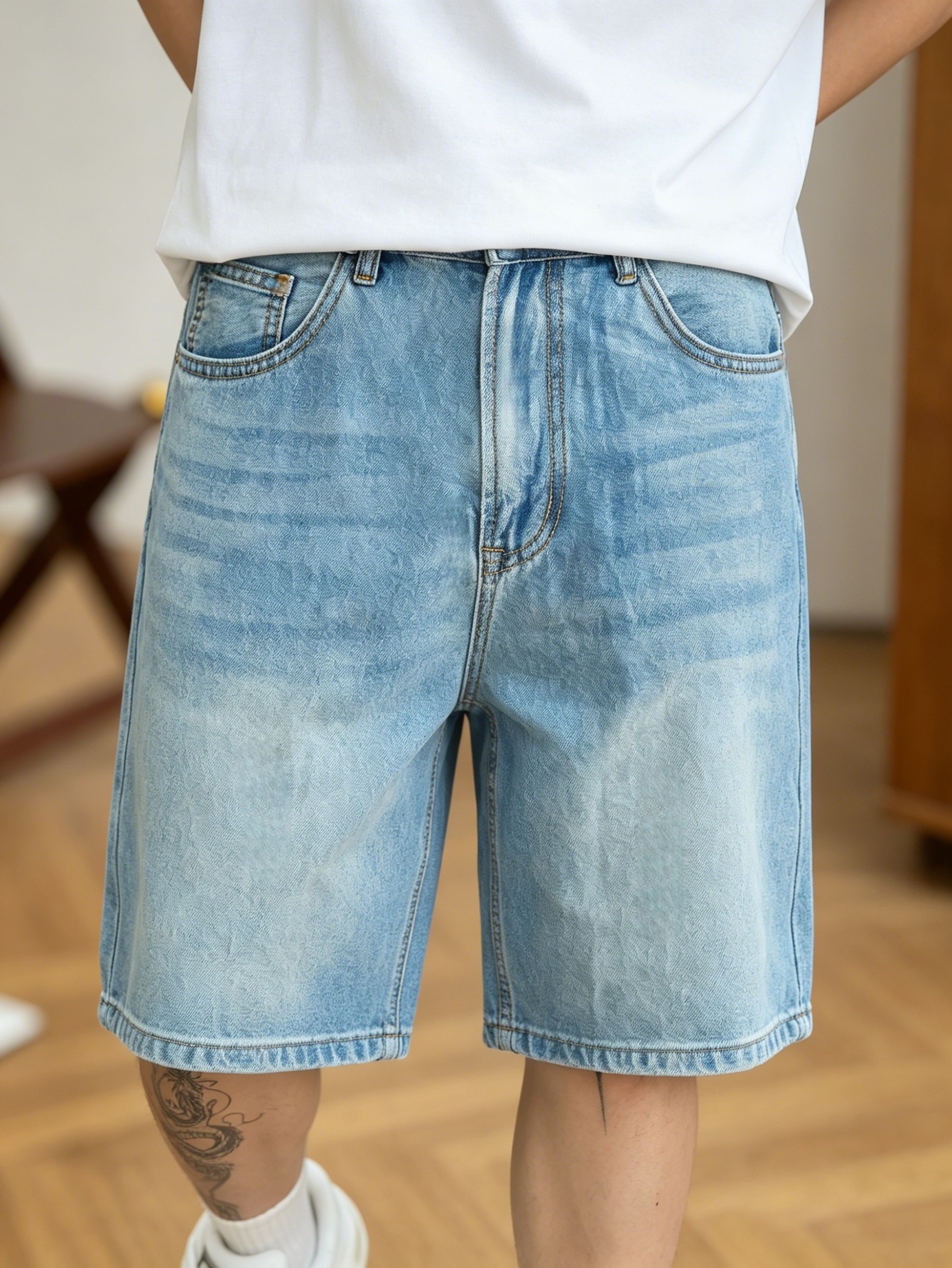 Loose cut blue non stretch den - огляд і ціна Korean Daily Lifestyle