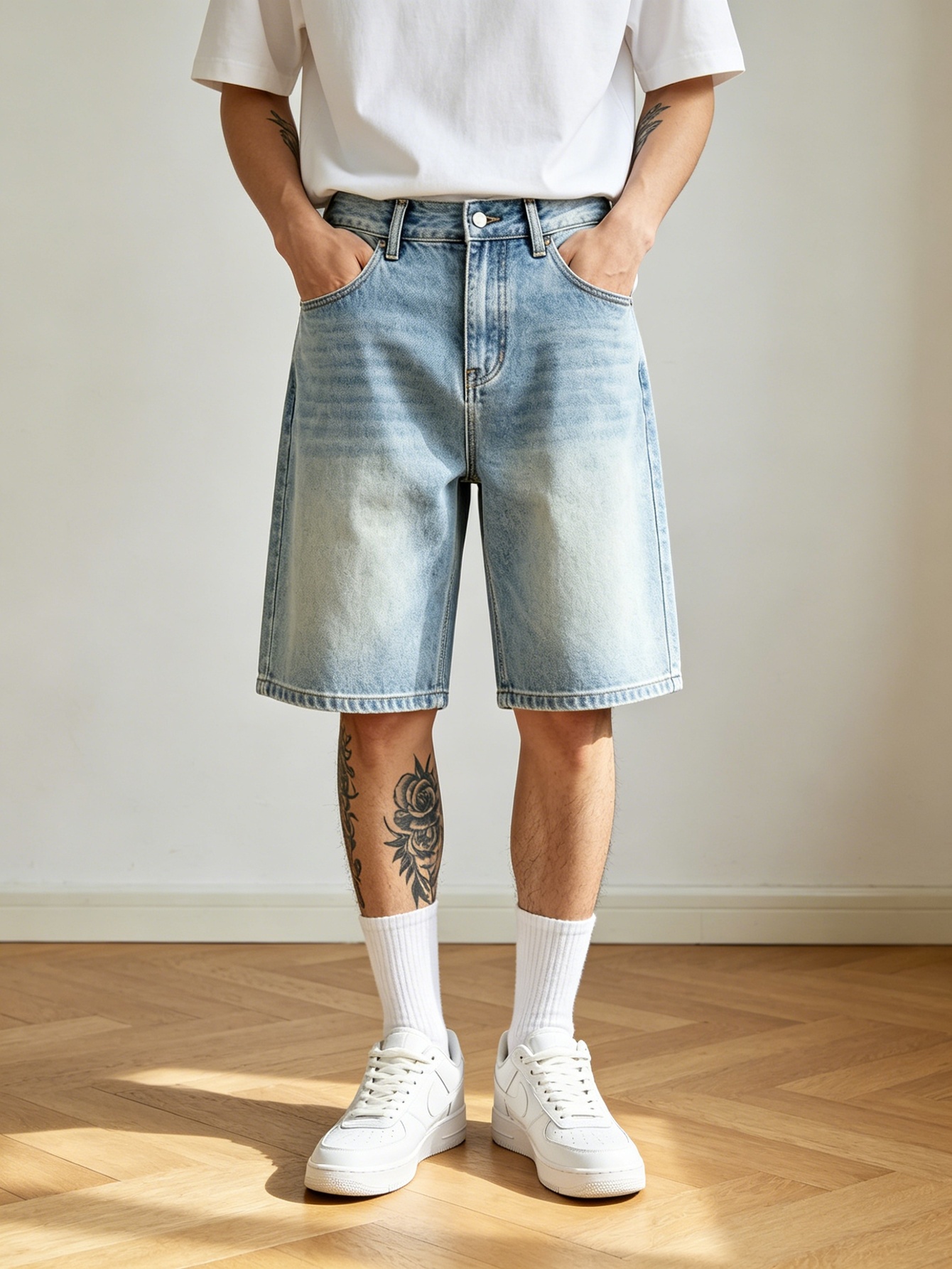 Loose cut blue non stretch den - огляд і ціна Korean Daily Lifestyle