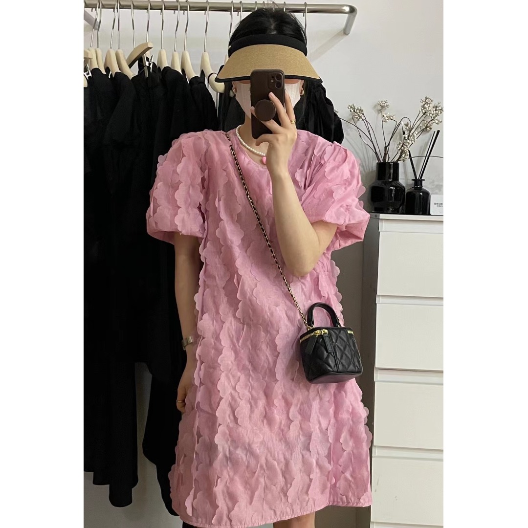 Floral Bubble Sleeve Dress Kor - огляд і ціна Lifestyle Of Korean