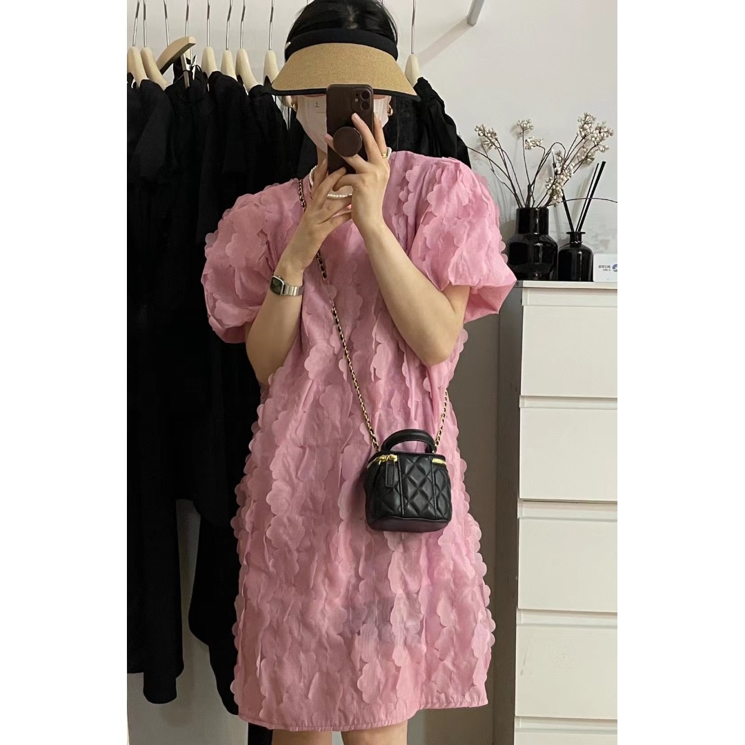 Floral Bubble Sleeve Dress Kor - огляд і ціна Lifestyle Of Korean