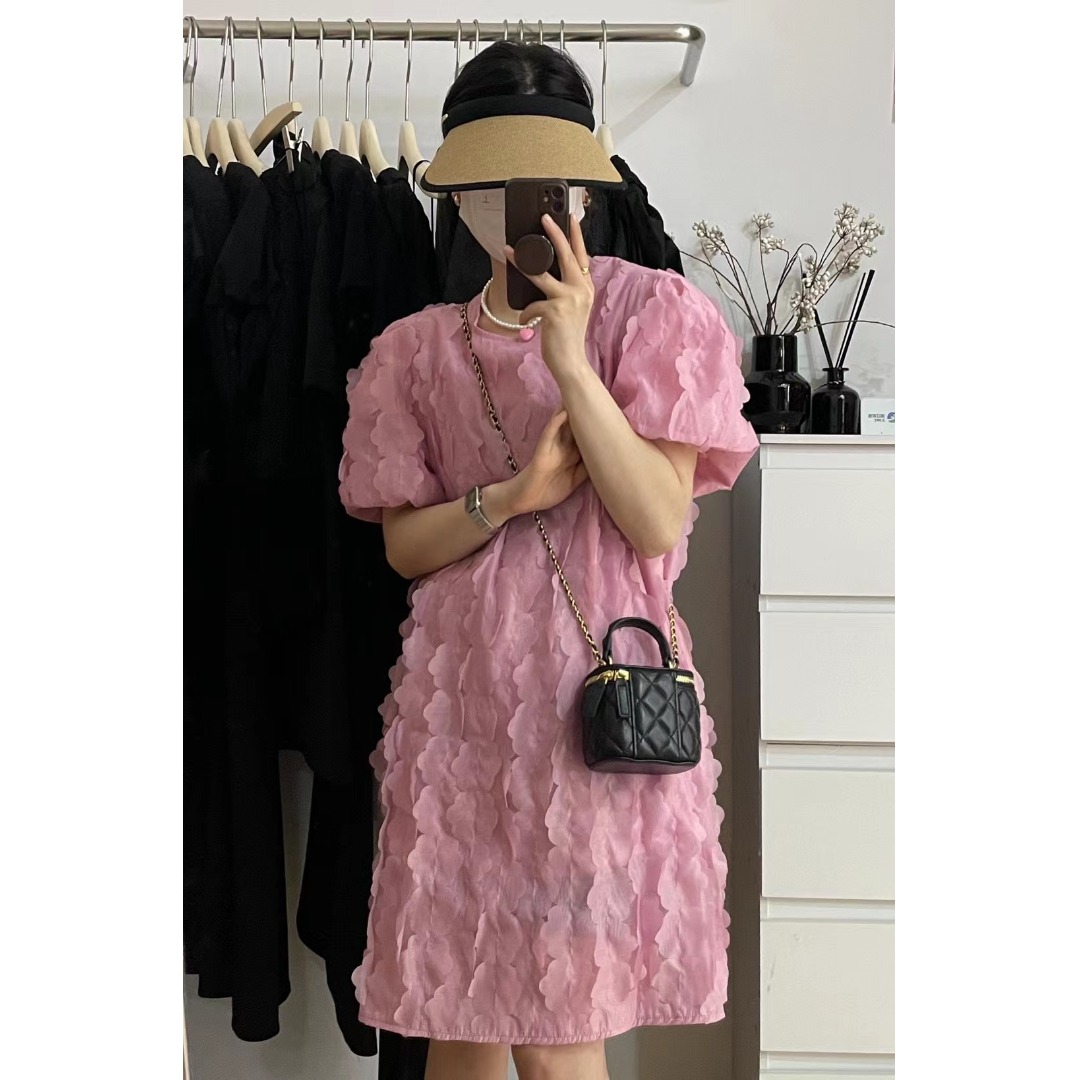 Floral Bubble Sleeve Dress Kor - огляд і ціна Lifestyle Of Korean