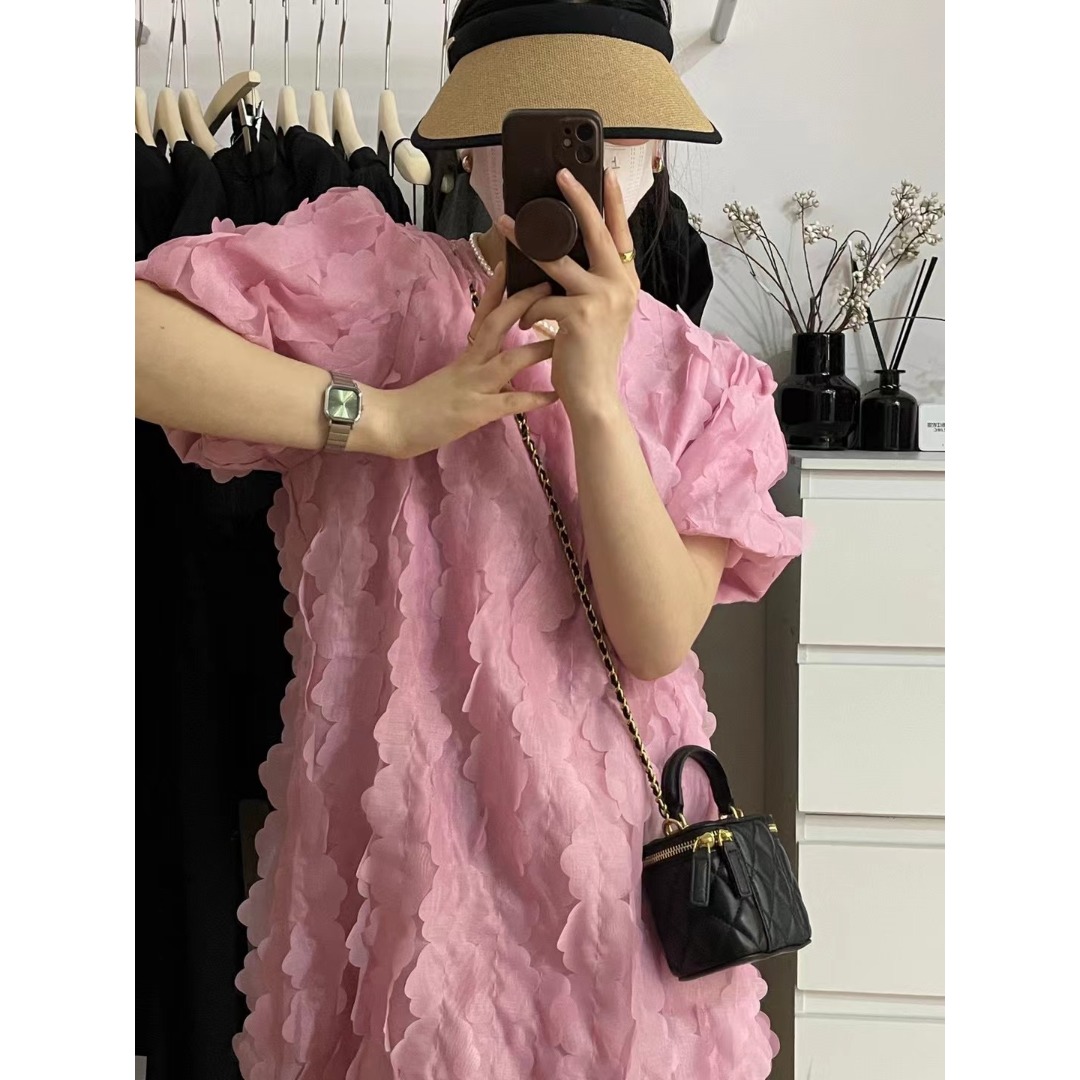 Floral Bubble Sleeve Dress Kor - огляд і ціна Lifestyle Of Korean