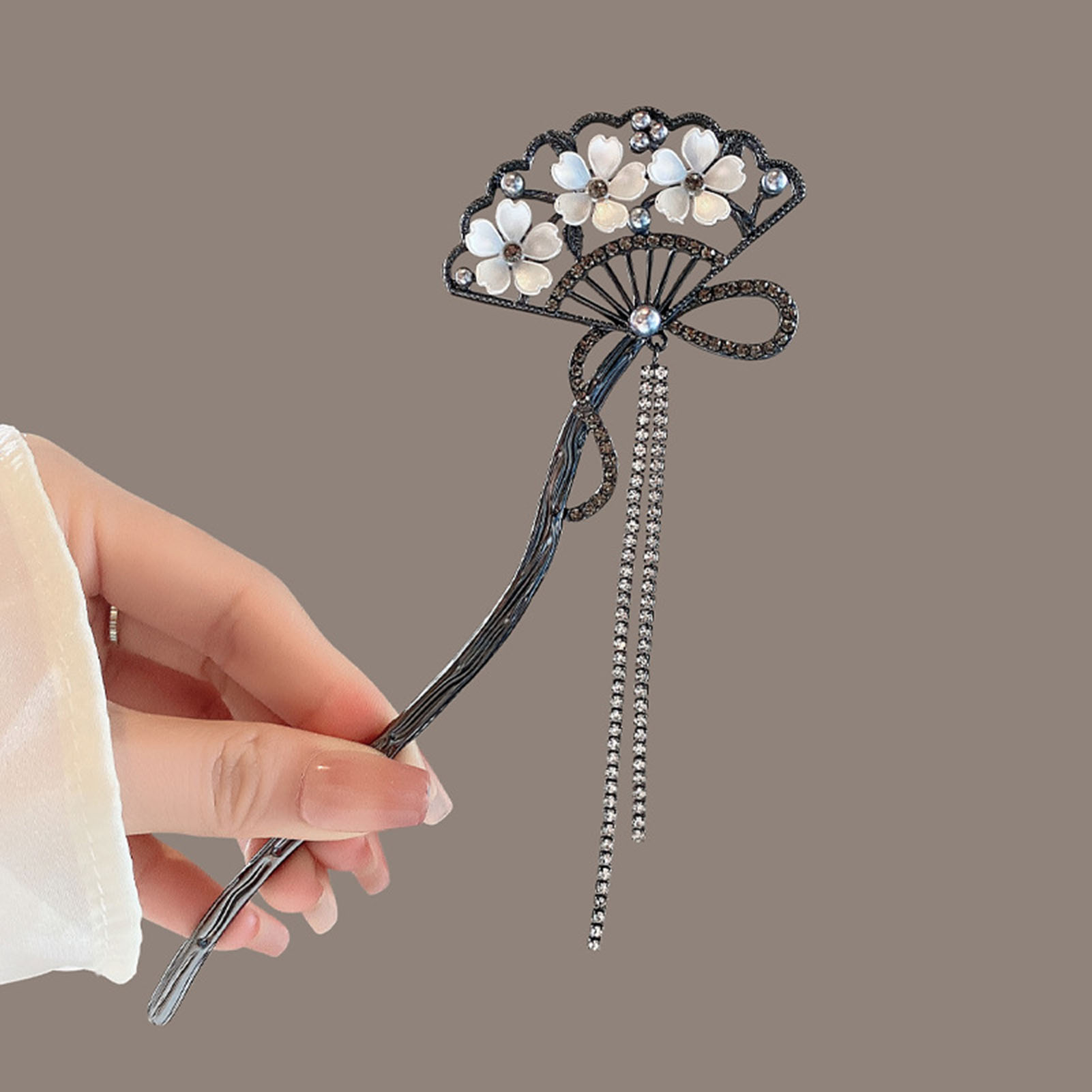 Vintage Flower Fan Shaped Hair - огляд і ціна Hanbok Hair Pin